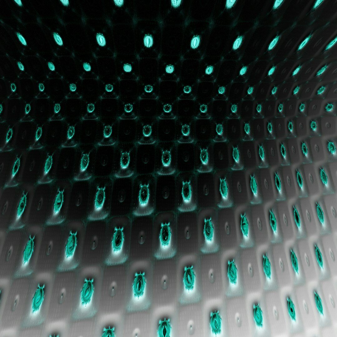 Cybersecurity digital padlock with binary code background